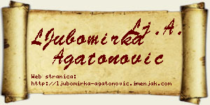 LJubomirka Agatonović vizit kartica